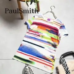 Paul Smith ポールスミス　マルチカラー　ストライプTシャツ 38 Mのサムネイル