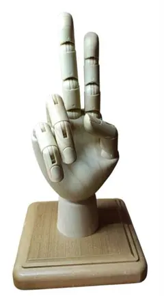 받침대가 달린 드로잉 인형의 레진 핸드 모델 (오른팔/오른손 타입) 28cm