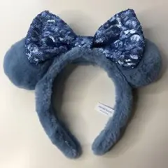 ディズニー　カチューシャ　スパンコール青