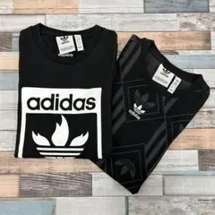 adidas originals ロゴプリント Tシャツ ブラック