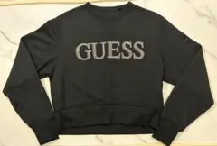 GUESS ストーン装飾 ブラックスウェット