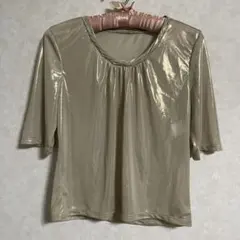 Gabardine K.T ギャバジン　ケーティー　シアー　ゴールド　M