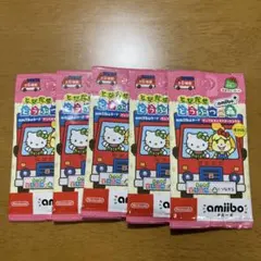 【新品未開封】どうぶつの森 amiibo アミーボ サンリオ　キティ　5パック