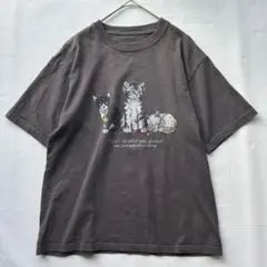 フリークスストア Tシャツ M ダークグレー 猫プリント バックプリントのサムネイル