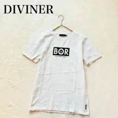【ディバイナー】 クルーネックTシャツ（S）背面ロゴ 英字 カジュアル 白のサムネイル