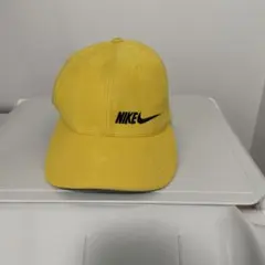 90s Nike イエロー キャップ　ツバ裏緑