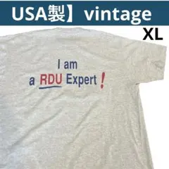 【USA製】vintage RDU Expert ヴィンテージTシャツグレーXL