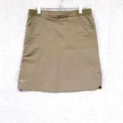 3043 PUMA プーマ　膝丈スカート　スポーツ　ゴルフ　ウエストゴム　L