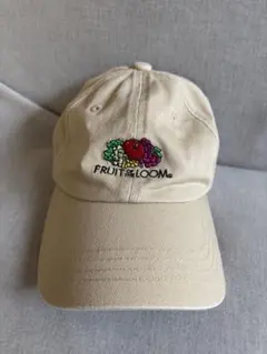 FRUIT OF THE LOOM ベージュキャップ サイズ56〜58cm