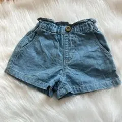 branshes マカロンパンツ 90 ショートパンツ デニム リボン 記名なし