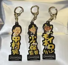 ソフトバンクホークス アクリルネームキーホルダー 3個セット