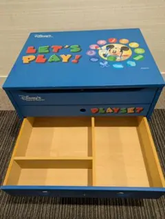 ディズニー 英語システム レッツプレイ お道具箱 棚 チェスト《中古品