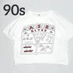 〜90s 短丈ボックス フェード シングルステッチ スーベニアTシャツ アートのサムネイル