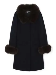 ※取置き中※プロポーションボディドレッシング　ファー付ノーカラーコート