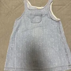 oottbebeライトブルー クマ柄 ワンピース