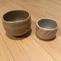 手作り陶器の器セット（大・小）