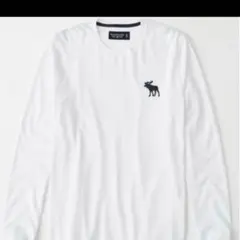 新品タグ付 Lアバクロンビー＆フィッチロンT Tシャツ長袖 丸首 ホワイト