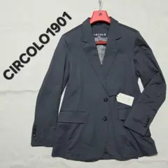 ♂新品・テーラードJKT【CIRCOLO1901】ストレッチ　48　くすんだ青のサムネイル