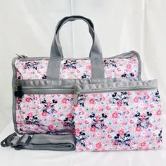 レスポートサック ディズニー ボストンバッグ ミッキー ミニー 花柄