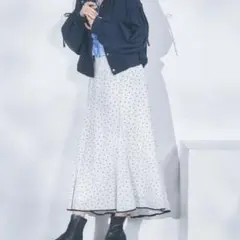 リリアンカラット　パイピングドットスカート