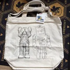 KAWS + WARHOL トートバッグ ホワイト