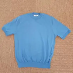 極美品▲SLOANEスローン//クルーネックカットソー▲ ブルー サイズ5 極美品△SLOANEスローン//クルーネックカットソー△ ブルー サイズ5