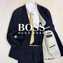 【HUGO BOSS】 ヒューゴボス スーツ 48 濃紺 ドイツ製　L相当