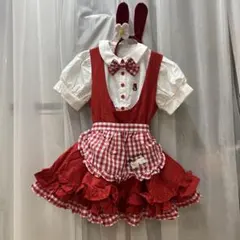ラスト1点!新品タグ付マイメロディ コスプレ 5点セット フリーサイズ サンリオのサムネイル