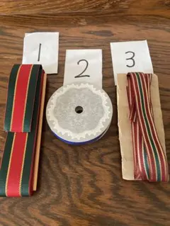 リボンテープ　3種類長め　クリスマス♪♪ハンドメイド　お値下げ♪♪