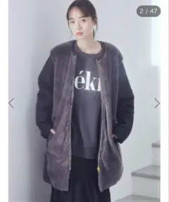 ボアベスト キルティングジャケット