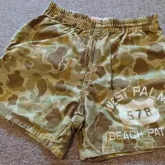 デニムダンガリー　迷彩短パン　130cm