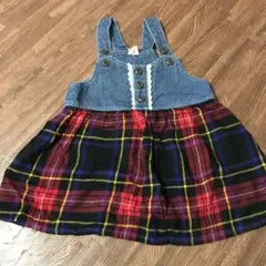 デニム ジャンパースカート ワンピース 95