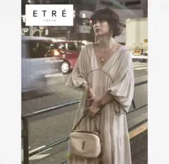 etre tokyo リネンボリュームマキシドレス エクリュ