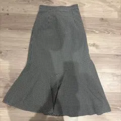 ギンガムチェック ロングスカート