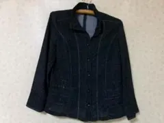 96305　里麻　ジャケット　紺　９