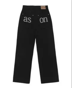 as"on アズオン SMOG WIDE PANTSブラックS