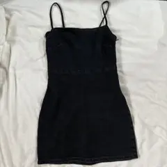 ZARA ブラック デニムキャミワンピース Sサイズ