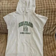 C.O.L.Z.A フード付き半袖パーカー L ホワイト