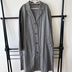 ユニクロ★グレー ロングコート XLサイズ ボタン付き