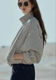 週末価格　ZARA チェック　ボンバージャケット　XS