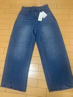 ワイドデニムパンツ ブルー Sサイズのサムネイル