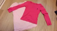 ラルフローレン Tシャツ　長袖　半袖　2枚セット　女の子　ピンク