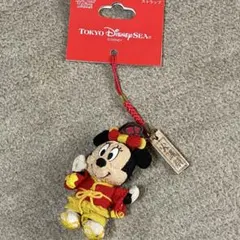ディズニーランド　グッズ　ミニー　ぬいぐるみストラップ