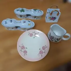 イマン エマ グラタン皿3枚 スープカップ2個セット マニーローズ