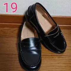 19☆キッズ　ローファーフォーマルシューズ　靴　黒　男の子　女の子