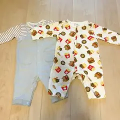 長袖ロンパース２枚セット