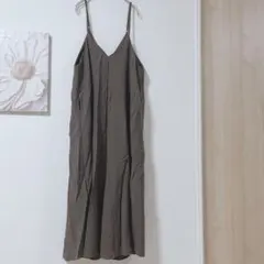 OPAQUE.CLIP　 スリップ　ロングドレス　ロング　ワンピース　カーキ　Lのサムネイル