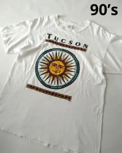 90年代 TUCSON 太陽 サンフェイス Tシャツ　シングルステッチ