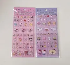 チェゴシム×サンリオキャラクターズ タイルシール ピンク パープル