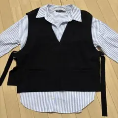 ZARA ザラ　ストライプシャツとベスト　セット